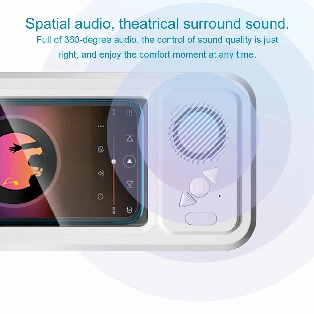 Waterproof Shower Phone Holder with Bluetooth Speaker – 360° Rotation Anti-Fog Wall Mount for 4–6.9” Phones 2025