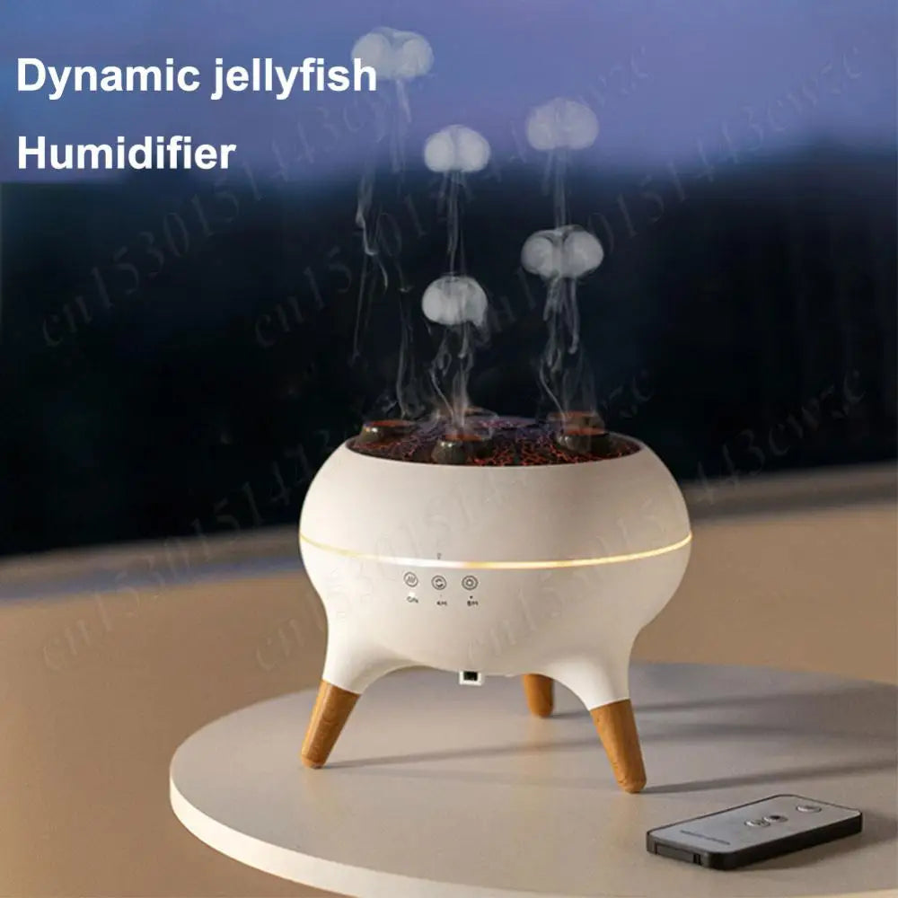 Dynamic Jellyfish Air Humidifier Aromatherapy Essential Oil Diffuser Remote Control Aroma Diffuser Cool Mist Humidifier for Home