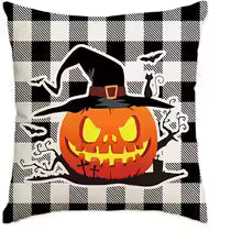 Halloween Pillow Covers – Trick or Treat, Spooky Castle & Jack-O’-Lantern Designs (Single-Sided)
