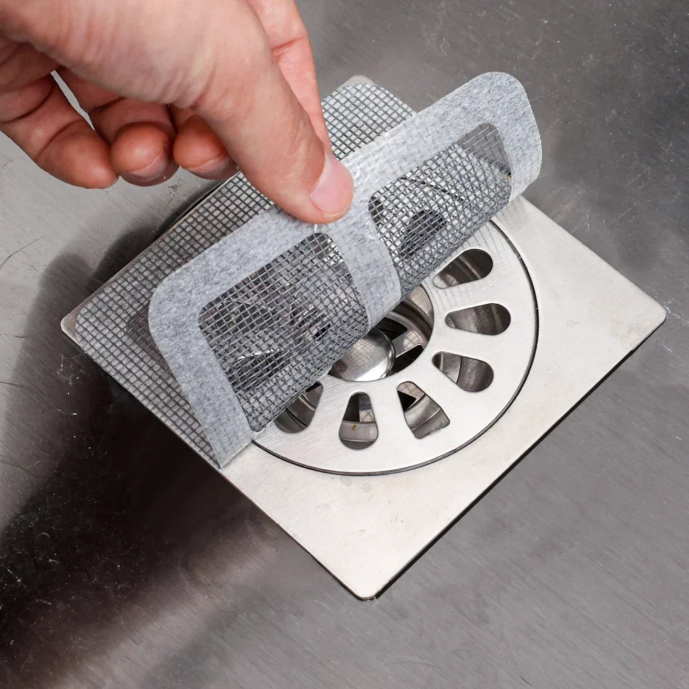 5-20Pcs Disposable Floor Drain Sticker Shower Drain Hair Catcher Cover Sink Strainers Hair Filters Bathtub Mesh Filter Sticker