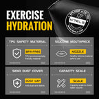 WRELS Water Bottle TPU Folding Soft Flask Outdoor Sport Water Bag Collapsible Water Bottle 500ml For Running Camping BPA Free