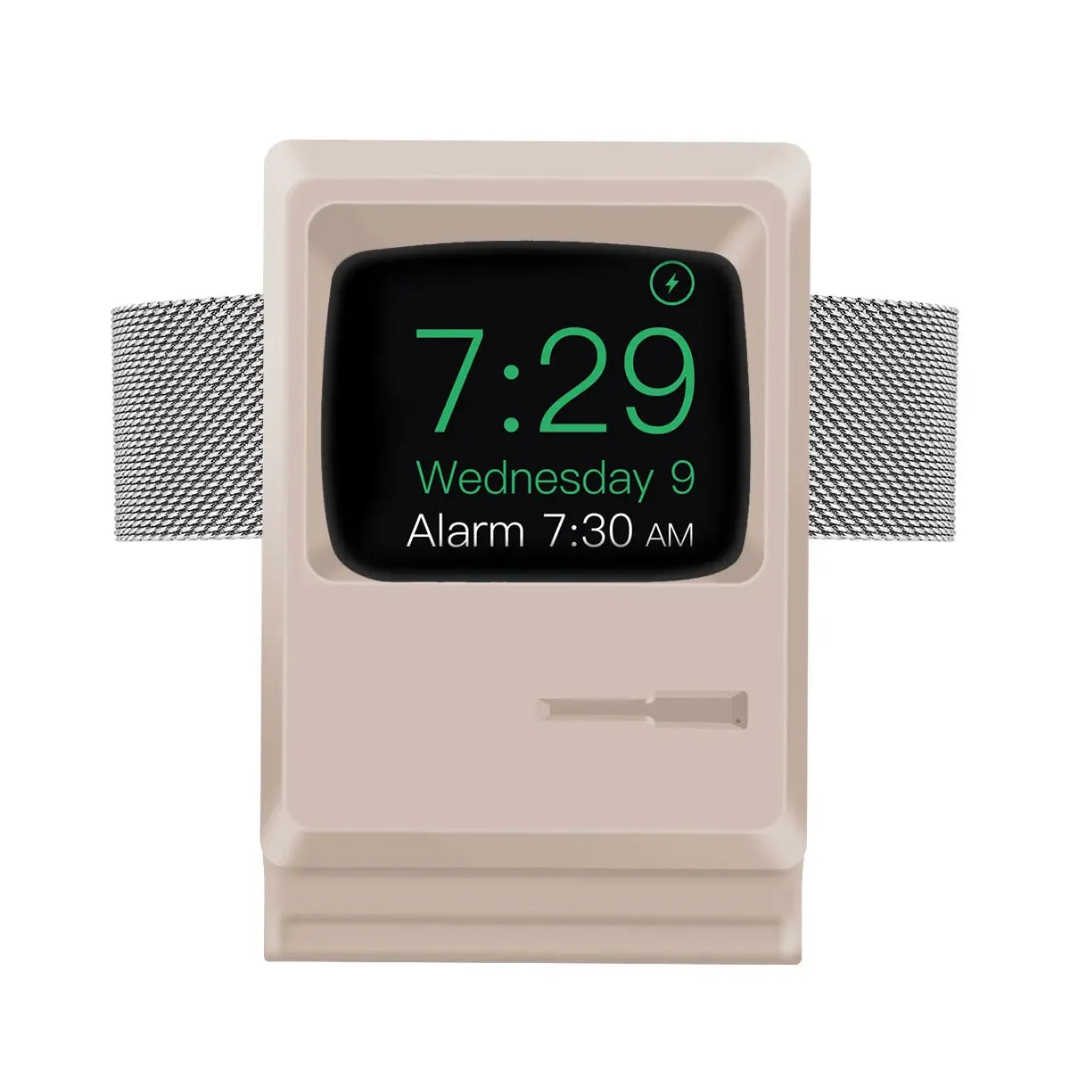 Simple Stand For Apple Watch 8-1 Charging Stand Retro Apple Watch Silicone Wireless Charging Simple Stand Home Bedside Base