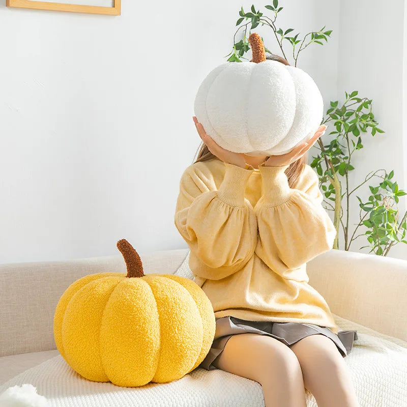 High Quality Soft Cute Pumpkin Shaped Pillow Nordic Style Room Decor Plush Sofa Living Room Bedside Bed Cushion 20/28/35cm