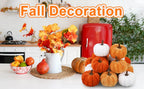 12pcs Pumpkin Decor Velvet Artificial Pumpkin Fall Pumpkin Decor For Autumn Thanksgiving Harvest Festival Halloween Decoration
