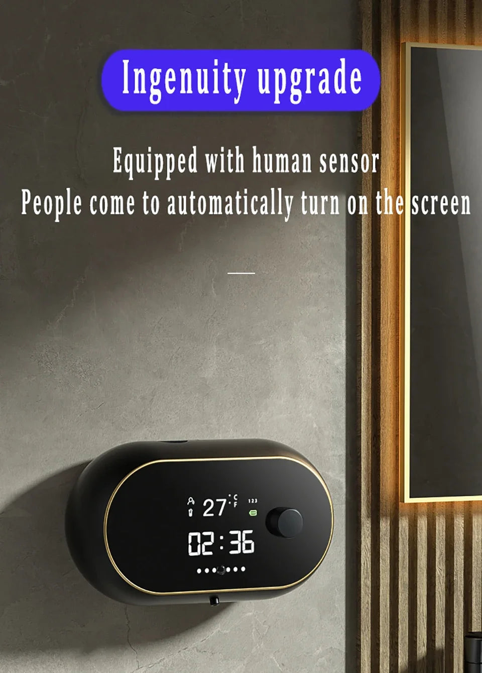 450ML Touchless Wall-Mounted Intelligent Induction Automatic Senor Soap Dispenser Electric Rechargeable Sanitizer Wash Machine