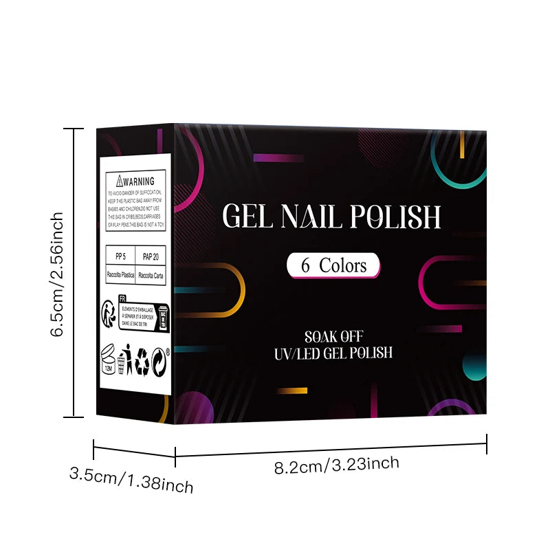 MEET ACROSS 6PCS Cat Magnetic Gel Polish Set with Magnetic Stick & Box