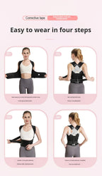 Shoulder and back posture correction with camel straps, adult body shape correction, male and female back support