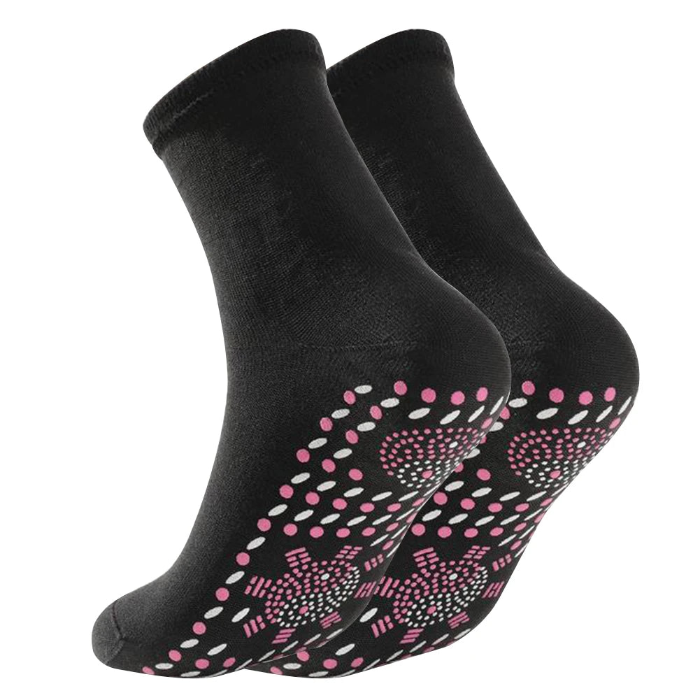 1 Pair Self-Heating Shaping Socks Pain Relief Thermal Circulation Sock Tourmaline Cold-Resistant for Men Women Outdoor