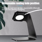 Portable Aluminum Alloy Desktop Watch Charging Stand Anti-slip Charging Dock For Apple Watch 9/8/7/6/5/4/3/2/1 Generation