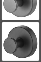 Black Stainless Steel Wall Mounted Hook Hotel Bathroom Coat Hook Home Use Sticky Hook Origin China Mainland AE Stock