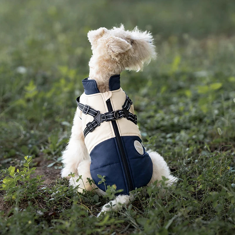 Dog Autumn Winter Warm Cotton Thick Coat Dog Vest Pet Coat Small And Medium-sized Dog Clothes Windproof Vest Clothes for Dog