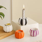 Resin Pumpkin Candle Holder Halloween Candlestick Table Centerpieces for Home Party Holiday Decor