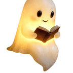 Cute Ghost Reading Lamp Halloween 3D LED Night Light Spooky Desk Light For Bedroom Study Book Lovers Home Office