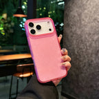 Transparent Glitter Protective Case for iPhone 17 | Sparkly Shockproof Cover in Black & Purple