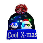 LED Christmas Knitted Beanie Hat – Light Up Xmas Sweater Cap, Unisex Winter Beanie with Colorful LEDs