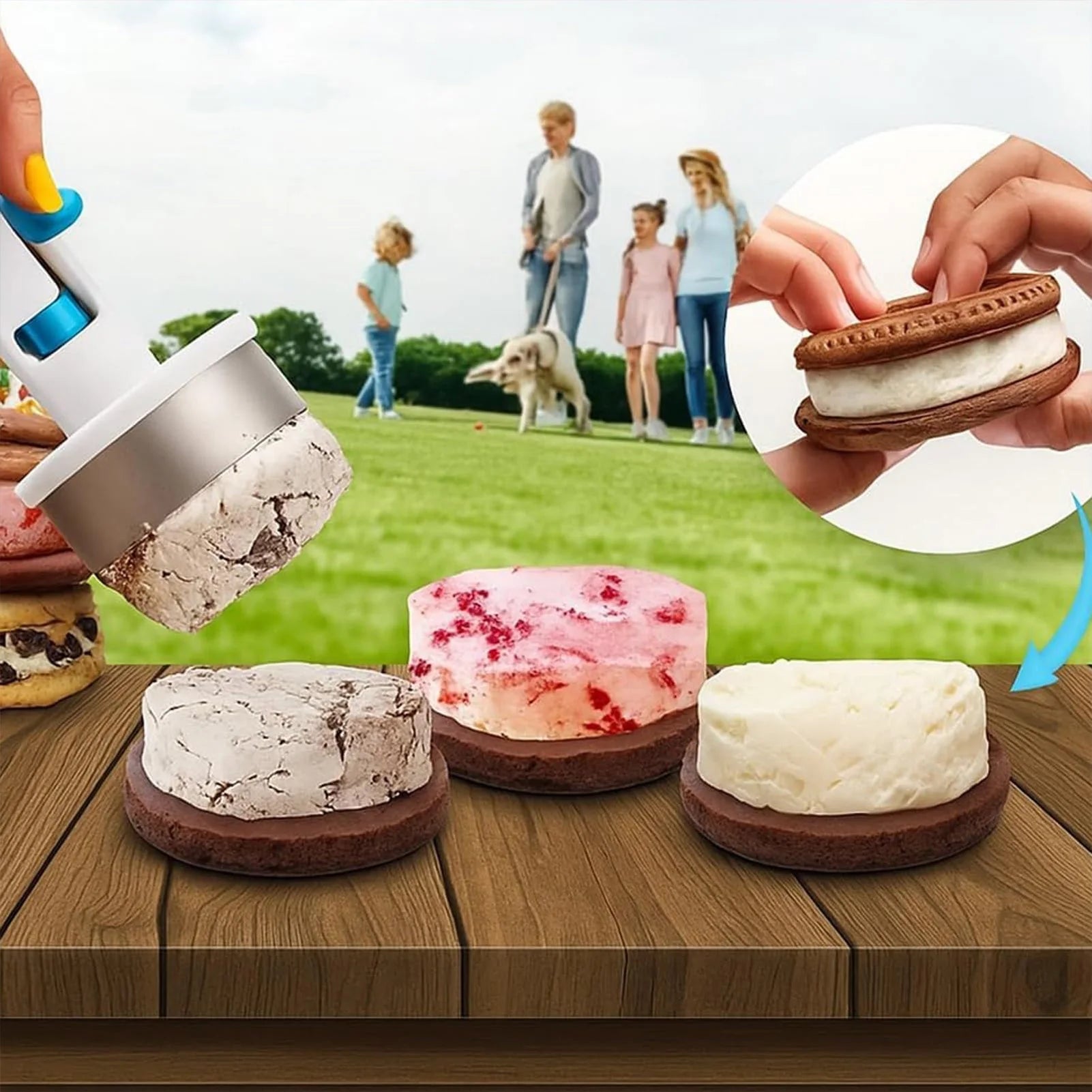 DIY Ice Cream Sandwich Maker Tools For Making Homemade Ice Cream Sandwiches With Scoop Kitchen Gadget