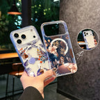 Watercolor Transparent Flower Case for iPhone 17 Series | Magnetic Colorful Daisy Design Protective Cover