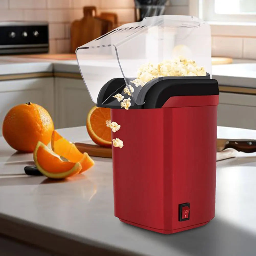 Mini Electric Popcorn Machine – 1200W Automatic Hot Air Popper for Home & Kitchen Movie Nights 2025