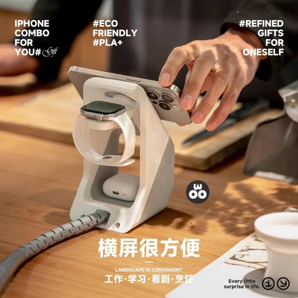 Magsafe Mobile Phone Stand Custom Creative Cool Magnetic Wireless Charger Stand Shaped Desktop Stand Bracket Ornament Gift