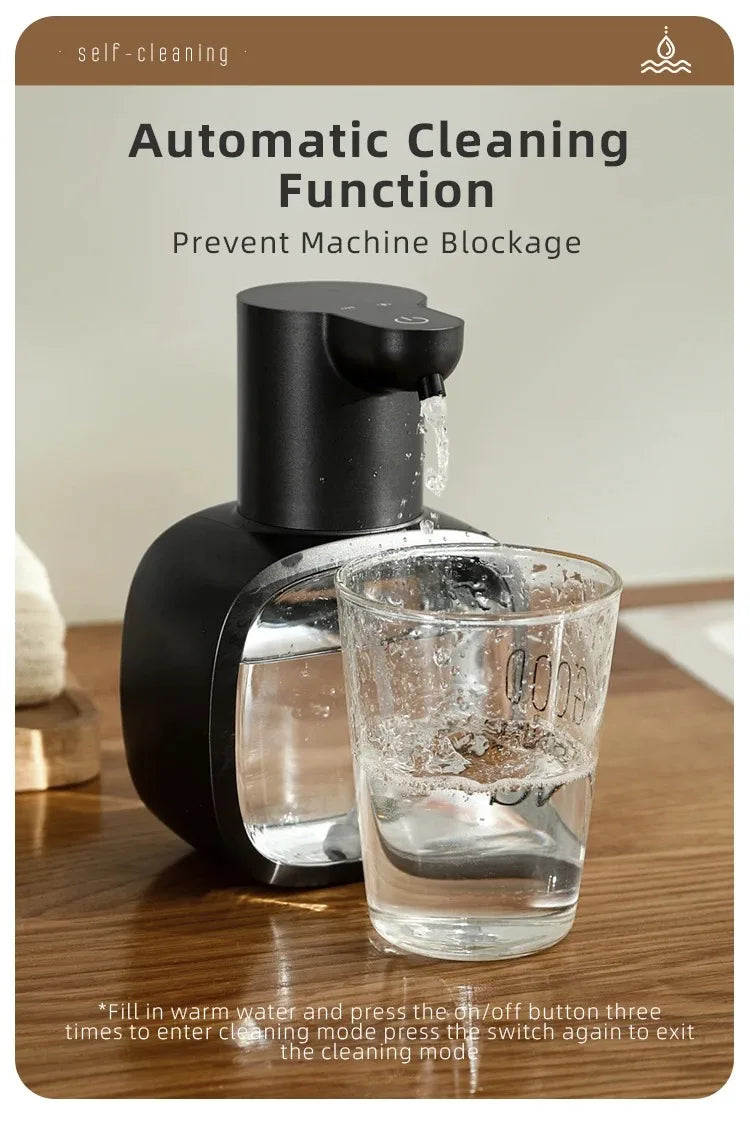 New Wall Mounted Automatic Soap Dispenser Foam Smart Hand Washing Machine 500ml Liquid Rechargeable Bathroom Induction Sensor.