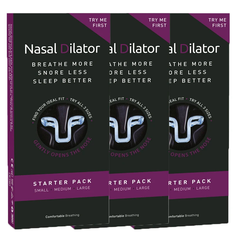 3 sizes Stop Snoring Device Silicone Elastic Nose Clip Anti-Snoring Supplies Nasal Dilator for Better Sleep & Improved Airflow