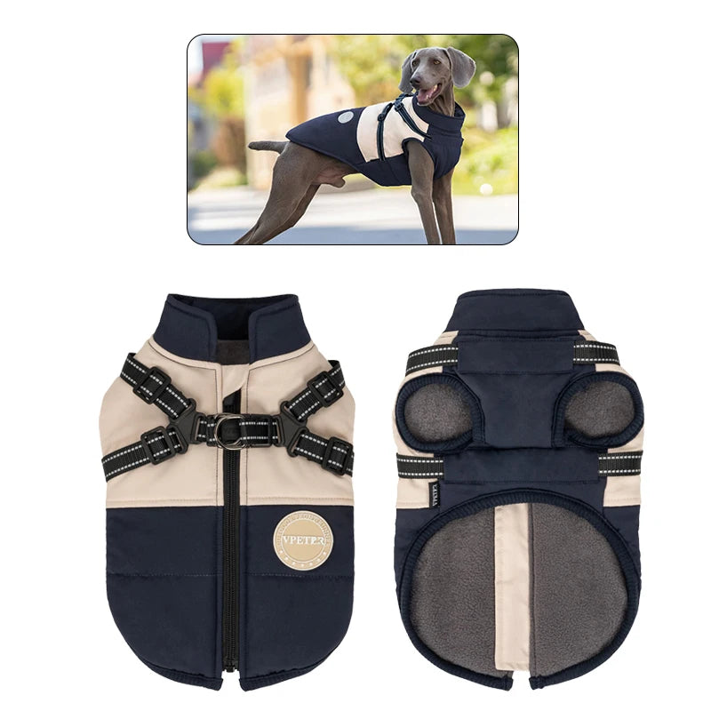 Dog Autumn Winter Warm Cotton Thick Coat Dog Vest Pet Coat Small And Medium-sized Dog Clothes Windproof Vest Clothes for Dog