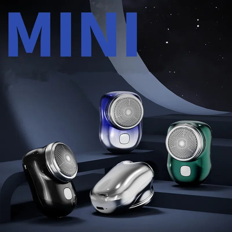 RESUXI Men’s Mini Electric Razor – Wet & Dry Rechargeable Shaver, Portable Pocket Rotary Beard Trimmer with Fast Charging