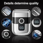 Mini Electric Razor with LED Display – Portable Rechargeable Rotary Shaver for Men, Type-C Charging, Travel Pocket Beard Trimmer (MAIZIUP)
