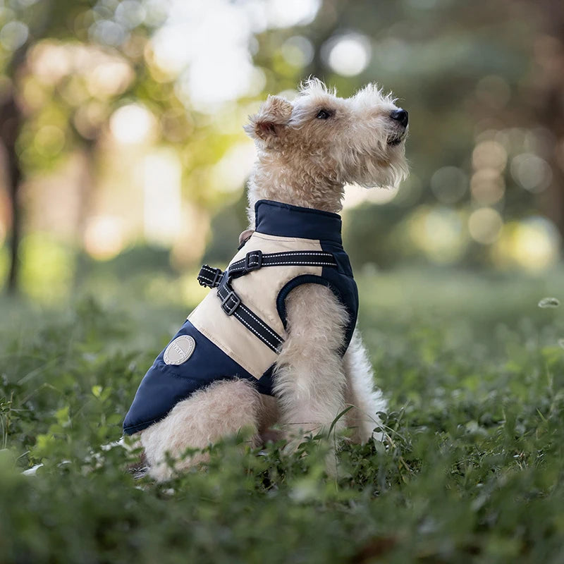 Dog Autumn Winter Warm Cotton Thick Coat Dog Vest Pet Coat Small And Medium-sized Dog Clothes Windproof Vest Clothes for Dog