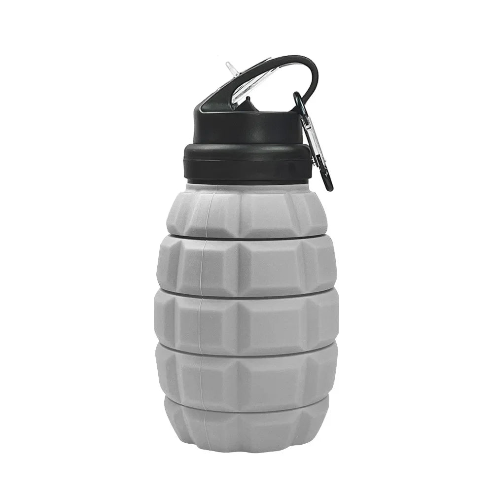 Food-Grade Silicone Folding Water Bottle – Retractable High-Temperature Resistant Sports & Camping Bottle 2025