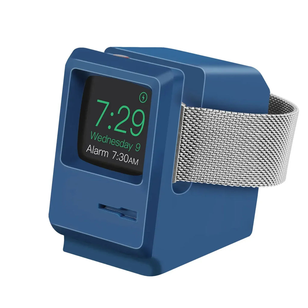 Simple Stand For Apple Watch 8-1 Charging Stand Retro Apple Watch Silicone Wireless Charging Simple Stand Home Bedside Base