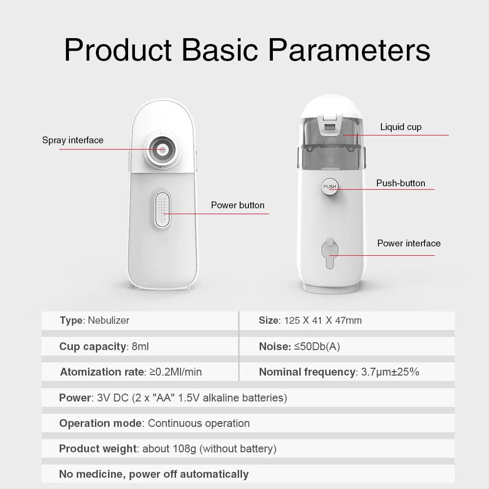 Yongrow Newest N1 Rechargeable Medical Portable Nebulizer Inhaler nebulizer for kids Adult Mini Atomizer Health Care nebulizador