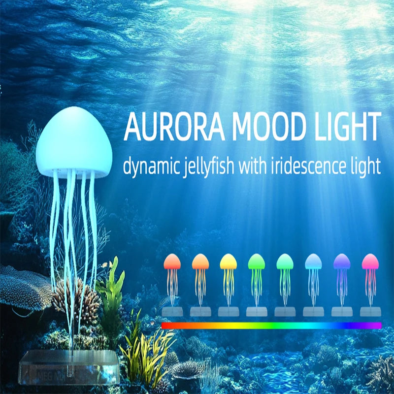 LED Jellyfish Lamp with 9 Tentacles | Remote Control, 2 Modes, Gradient Light Effects & Long Battery Life Night Light