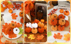 12pcs Pumpkin Decor Velvet Artificial Pumpkin Fall Pumpkin Decor For Autumn Thanksgiving Harvest Festival Halloween Decoration