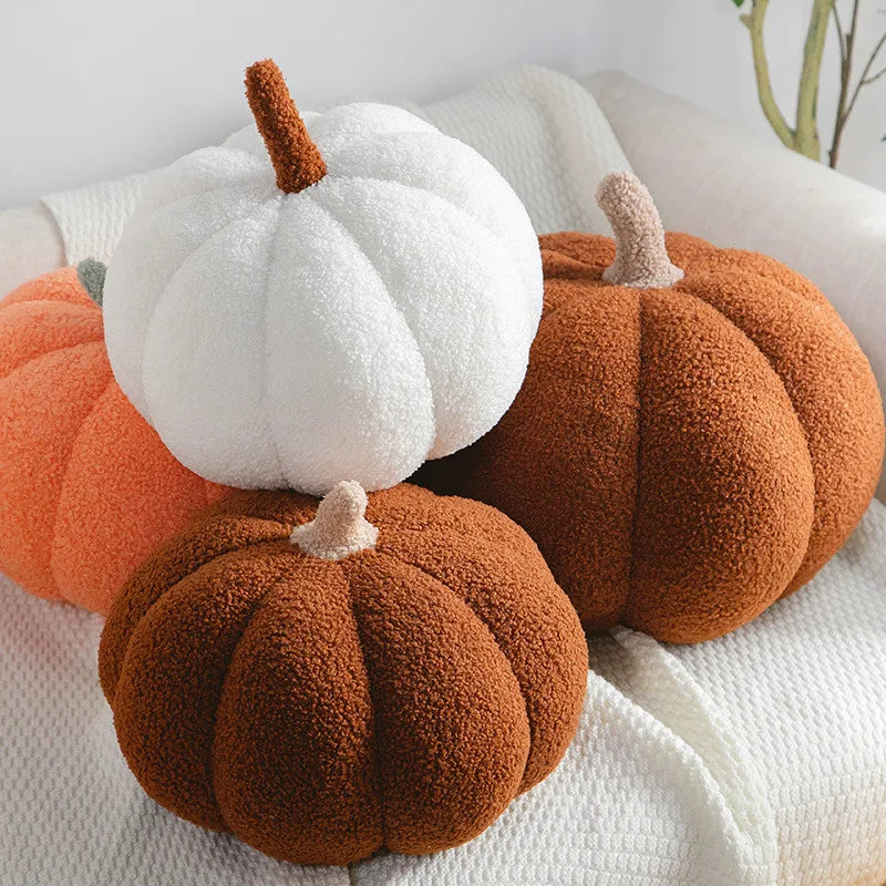 High Quality Soft Cute Pumpkin Shaped Pillow Nordic Style Room Decor Plush Sofa Living Room Bedside Bed Cushion 20/28/35cm