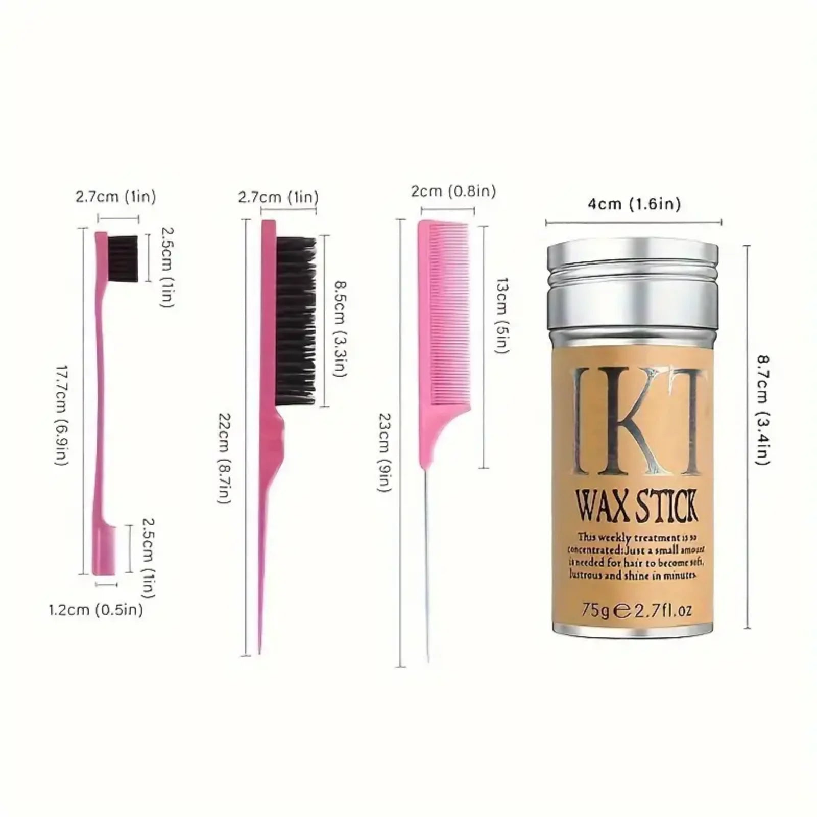 2/5PCS Hair Wax Stick for Kids & Women – Slick Back Styling Pomade