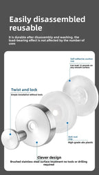 Black Stainless Steel Wall Mounted Hook Hotel Bathroom Coat Hook Home Use Sticky Hook Origin China Mainland AE Stock