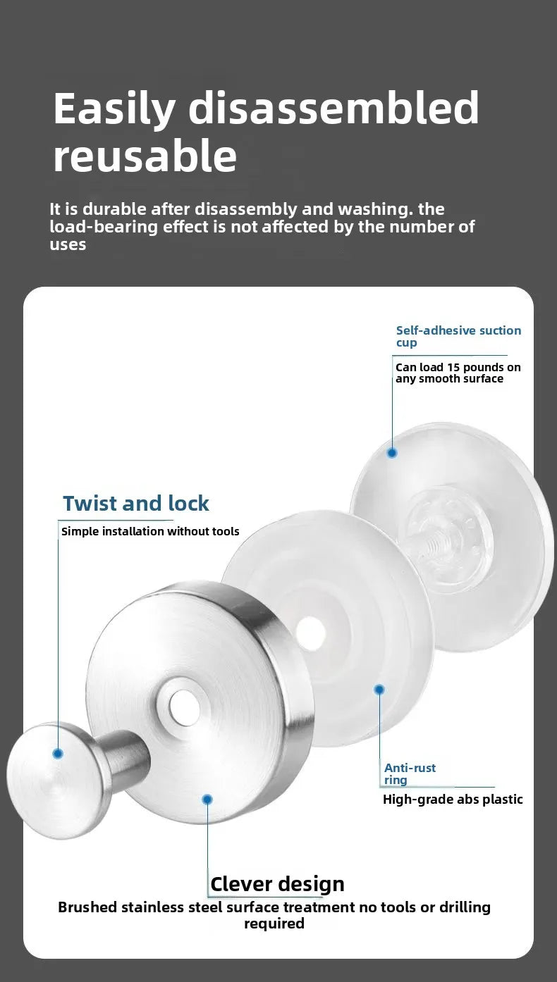 Black Stainless Steel Wall Mounted Hook Hotel Bathroom Coat Hook Home Use Sticky Hook Origin China Mainland AE Stock