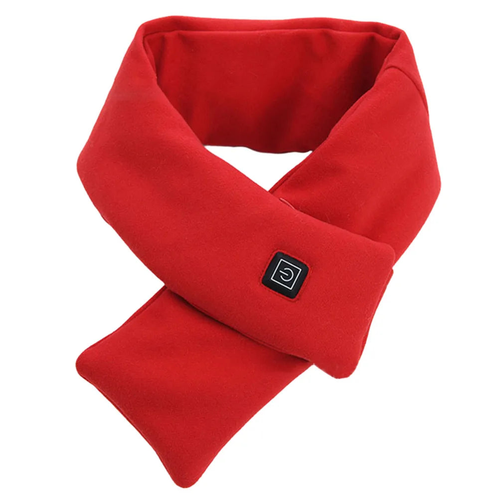 Electric Heated Scarf USB Charging Neck Heating Pad Cold-Proof Thermal Neck Wrap Warmer Washable for Climbing Hiking Cycling