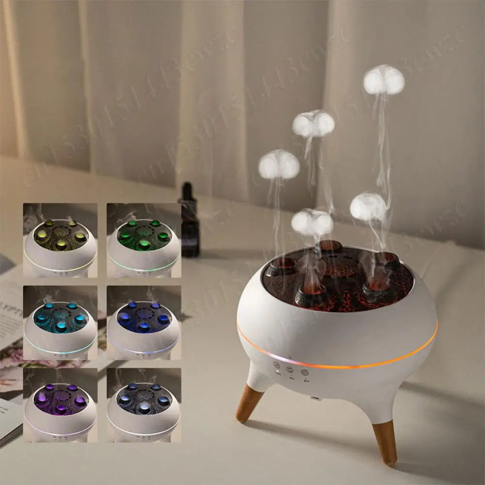 Dynamic Jellyfish Air Humidifier Aromatherapy Essential Oil Diffuser Remote Control Aroma Diffuser Cool Mist Humidifier for Home