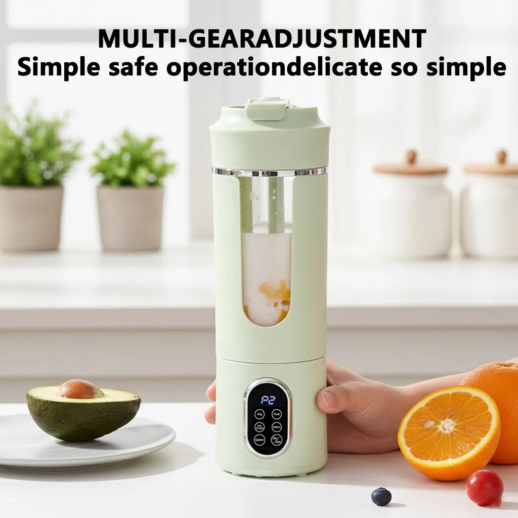 New 530ml Portable Juicer Wireless USB Charging Mini Juicer Crushed Ice Electric Juicing 12 Blade Fresh Juice Blender