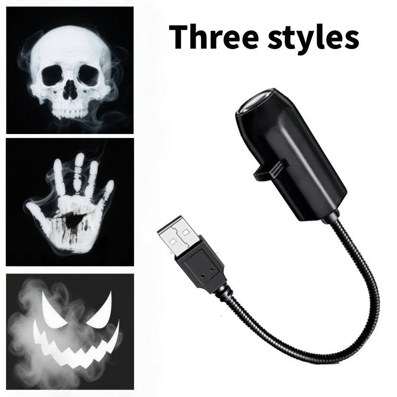 Halloween USB Projector Light – Ghost & Skull LED Lamp for Spooky Room, Wall, Ceiling & Window Decor 2025