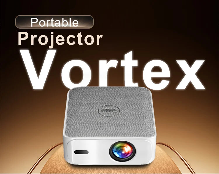 Everycom Vortex 4k Portable Projector Android TV 11 600ANSI Lumens 1080p Full Hd Wifi6 Bluetooth Speaker Home Theater For Phones