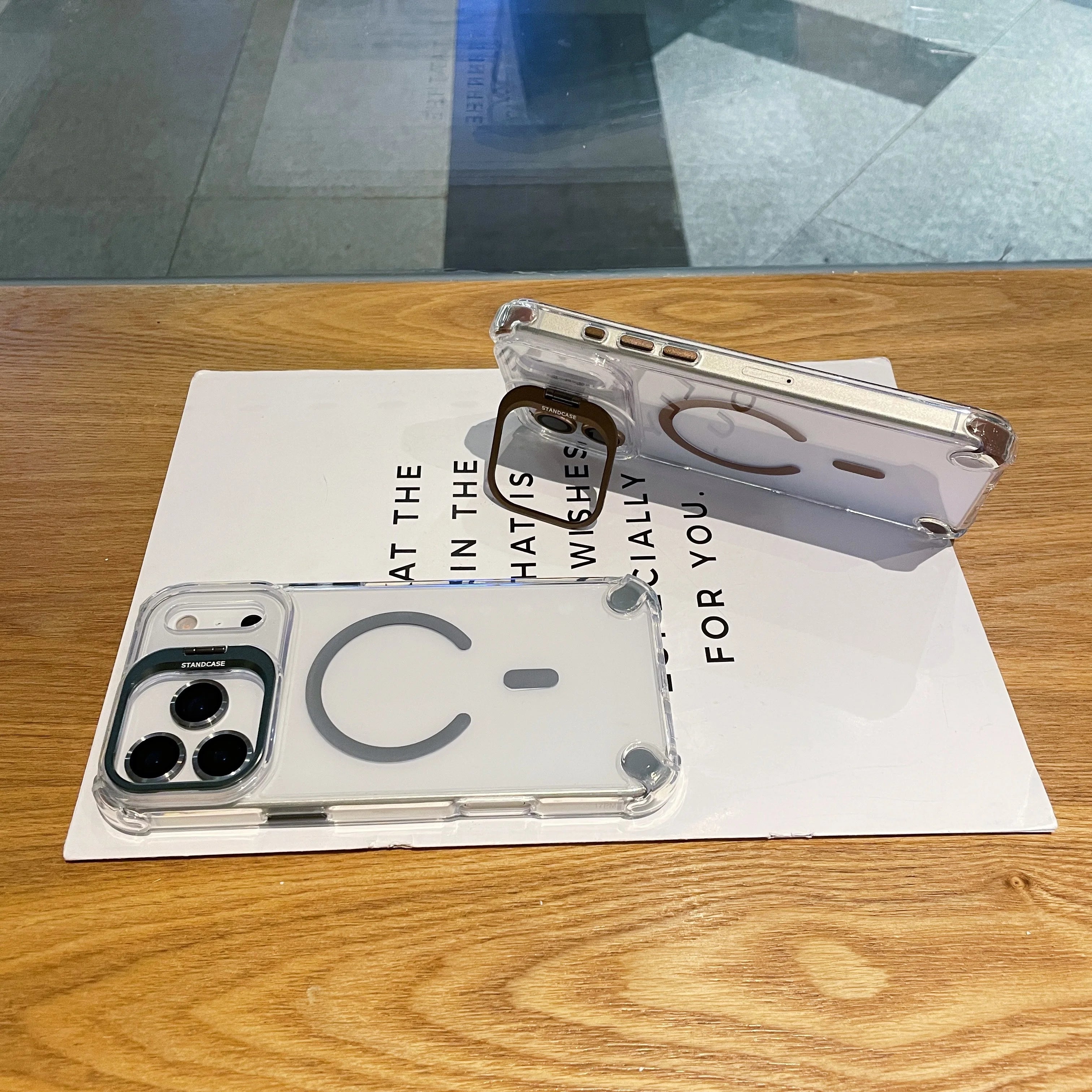 Transparent Magnetic Case with Metal Lens Holder for iPhone 17 Series | Shockproof Airbag MagSafe Cover