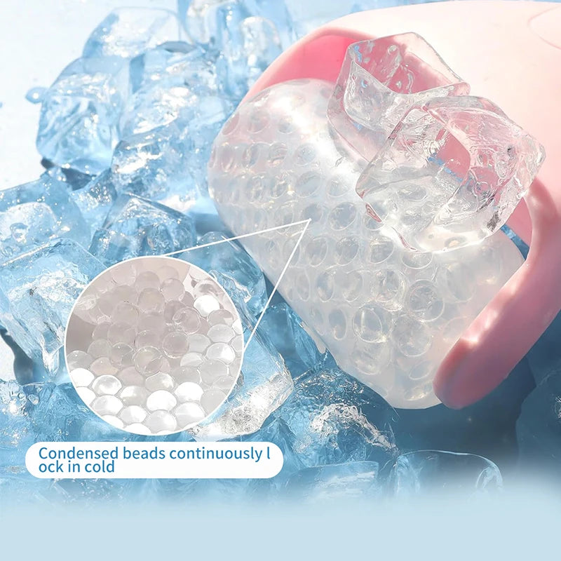 1PC Ice roller Massager, facial roller massage stick, ice compress care, cold compress roller, plastic handle facial massager -