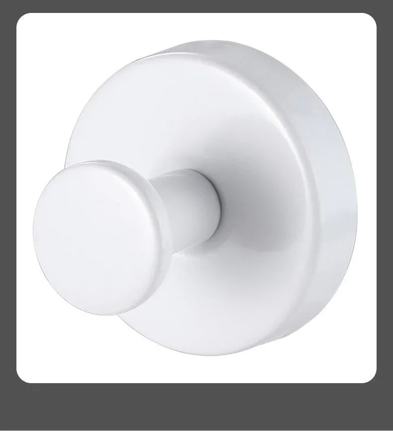 Black Stainless Steel Wall Mounted Hook Hotel Bathroom Coat Hook Home Use Sticky Hook Origin China Mainland AE Stock