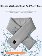 Electric Heated Scarf USB Charging Neck Heating Pad Cold-Proof Thermal Neck Wrap Warmer Washable for Climbing Hiking Cycling