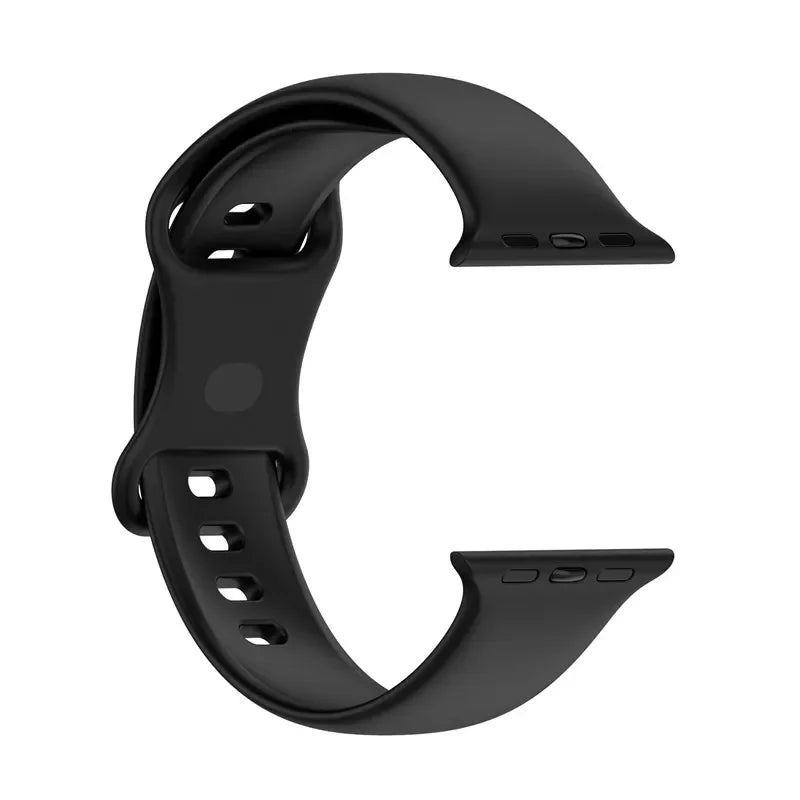 Silicone Strap for Apple Watch Series 9 8 7 6 5 4 3 SE (38mm 40mm 41mm 42mm 44mm 45mm 49mm) – Soft Rubber Sport Band for Men, Women & Kids – Compatible with W26 W37 W46 W56 FK88 IWO7 Pro Max Plus Smartwatch
