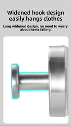 Black Stainless Steel Wall Mounted Hook Hotel Bathroom Coat Hook Home Use Sticky Hook Origin China Mainland AE Stock