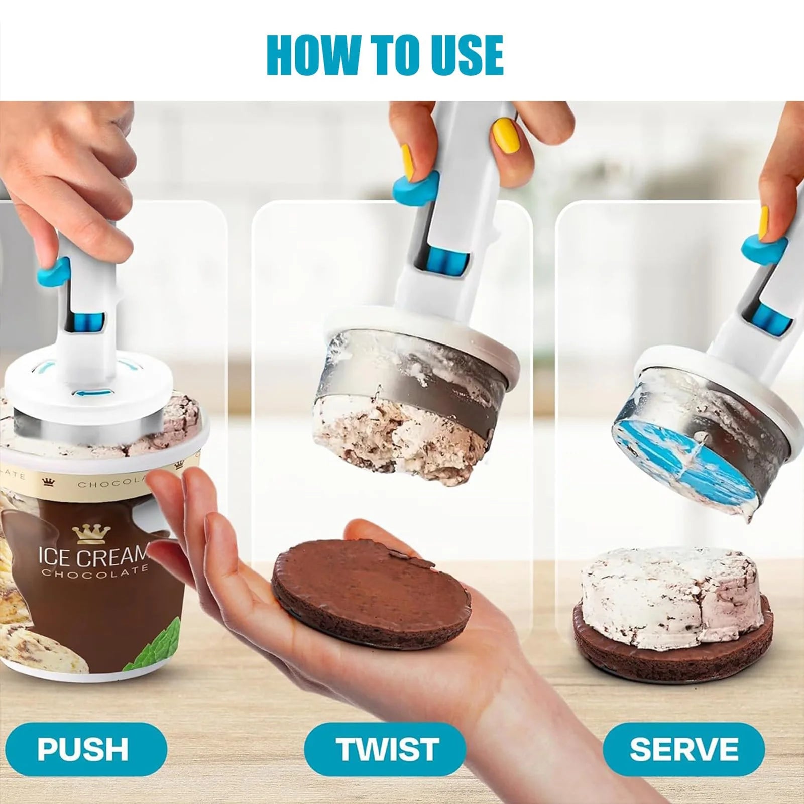 DIY Ice Cream Sandwich Maker Tools For Making Homemade Ice Cream Sandwiches With Scoop Kitchen Gadget